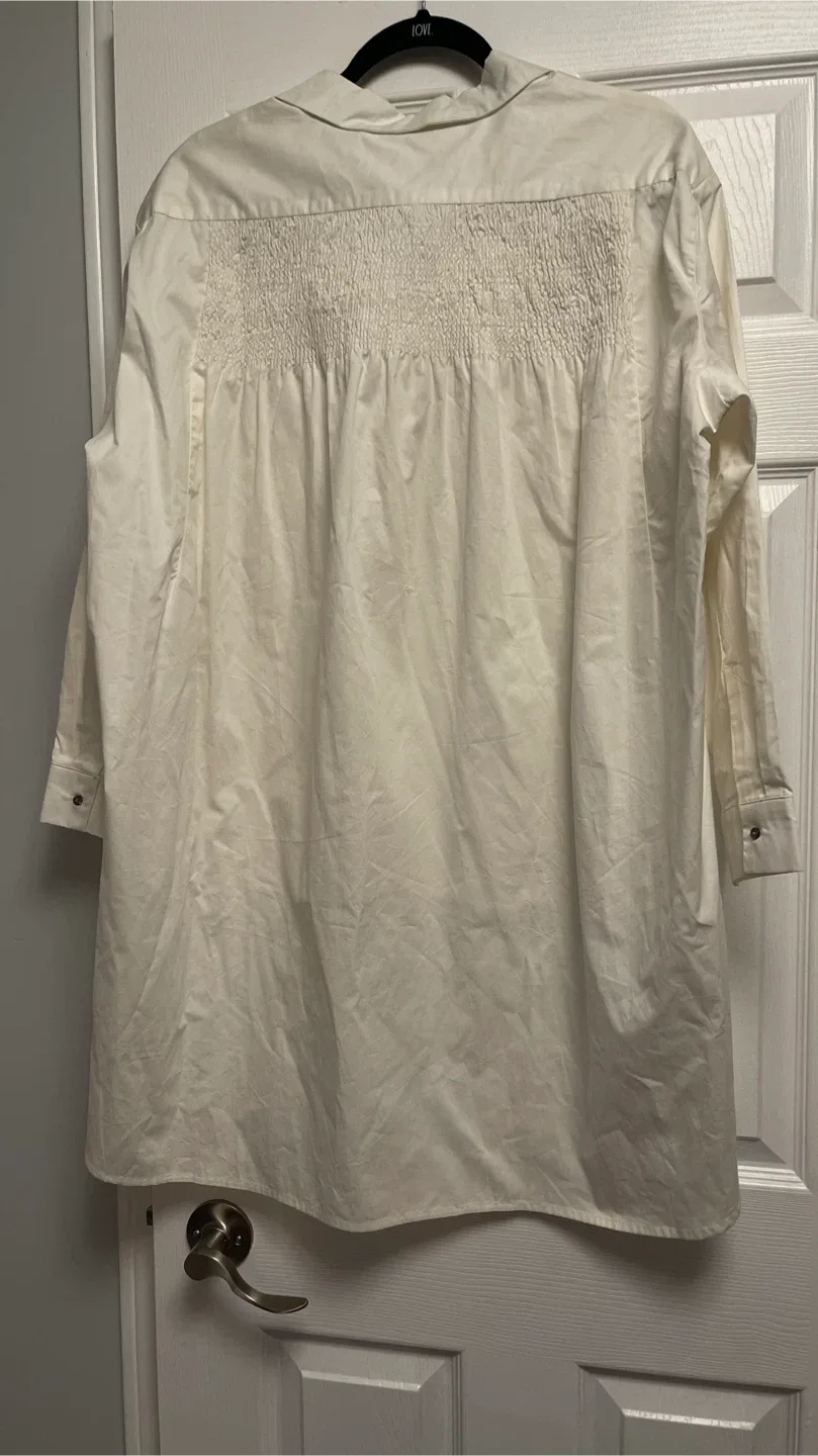 Smart Style White Shirt Dress - New with Tags! image indicator(3)