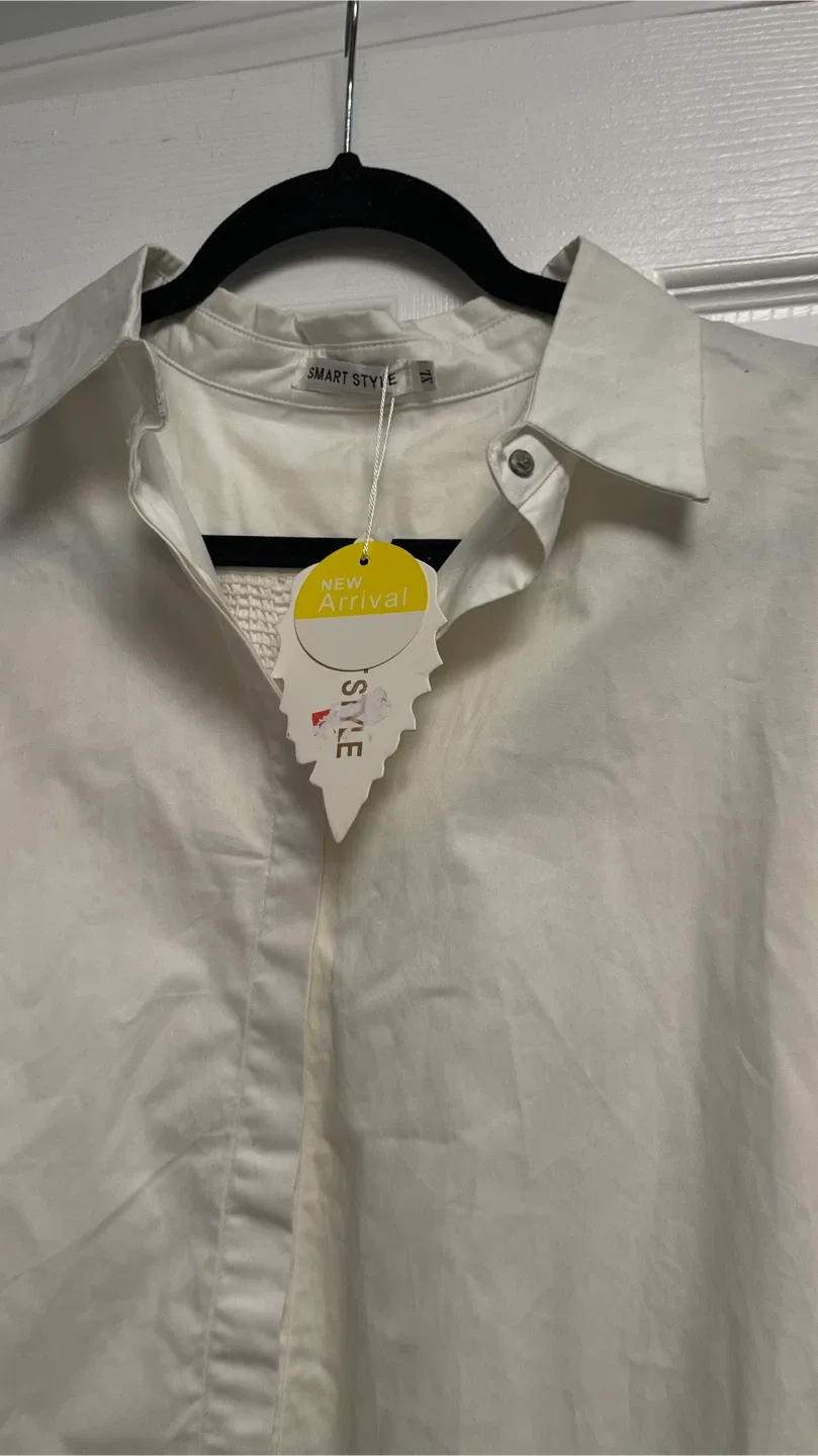 Smart Style White Shirt Dress - New with Tags! image indicator(2)