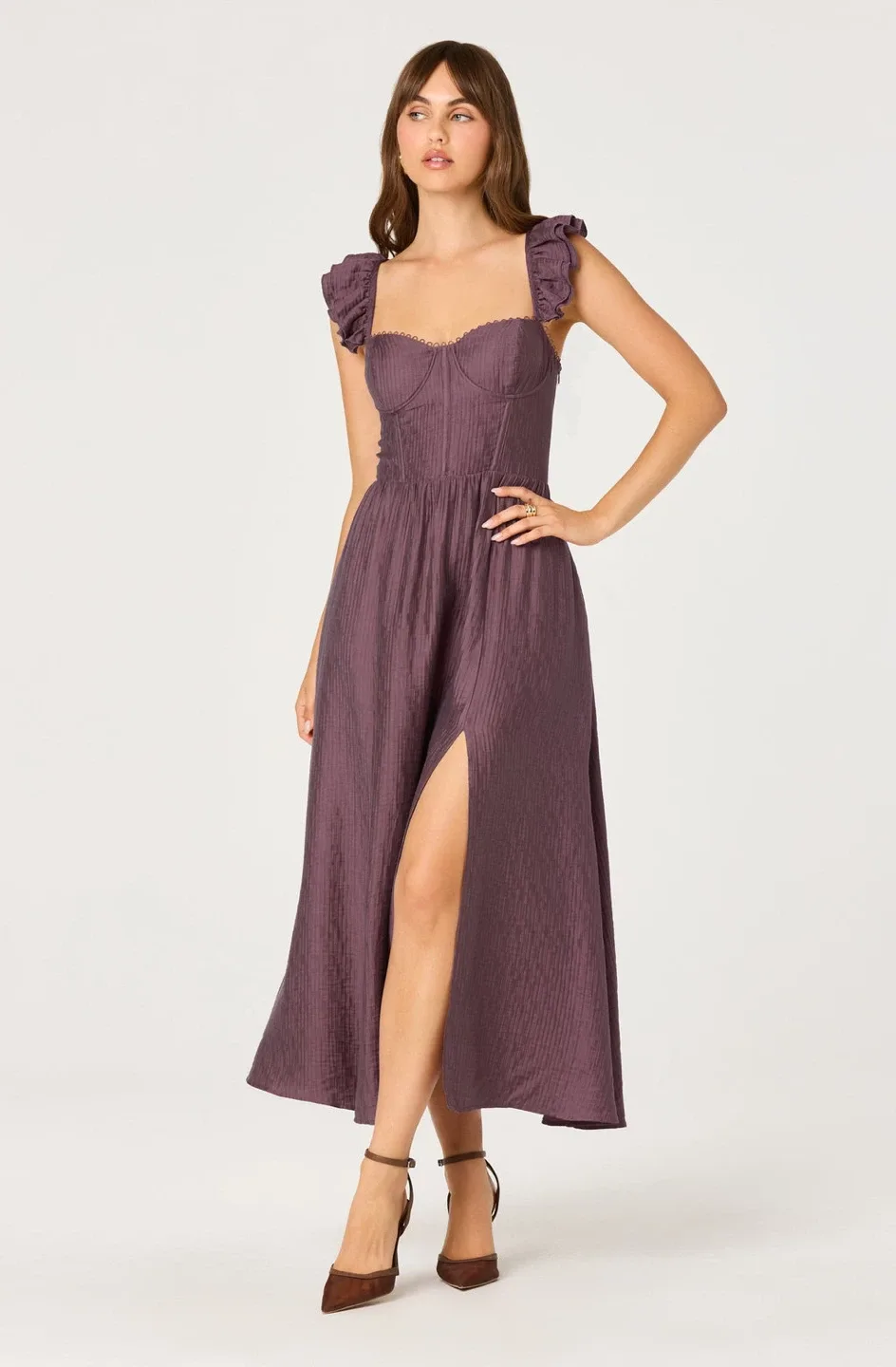 ASTR the Label Wedelia Bustier Midi Dress - Mauve