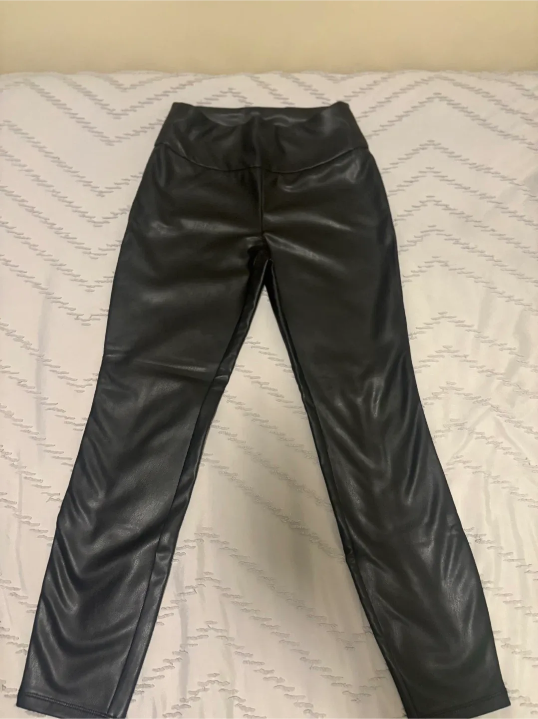 Reitmans Black Faux Leather Leggings - Size 2 Petite