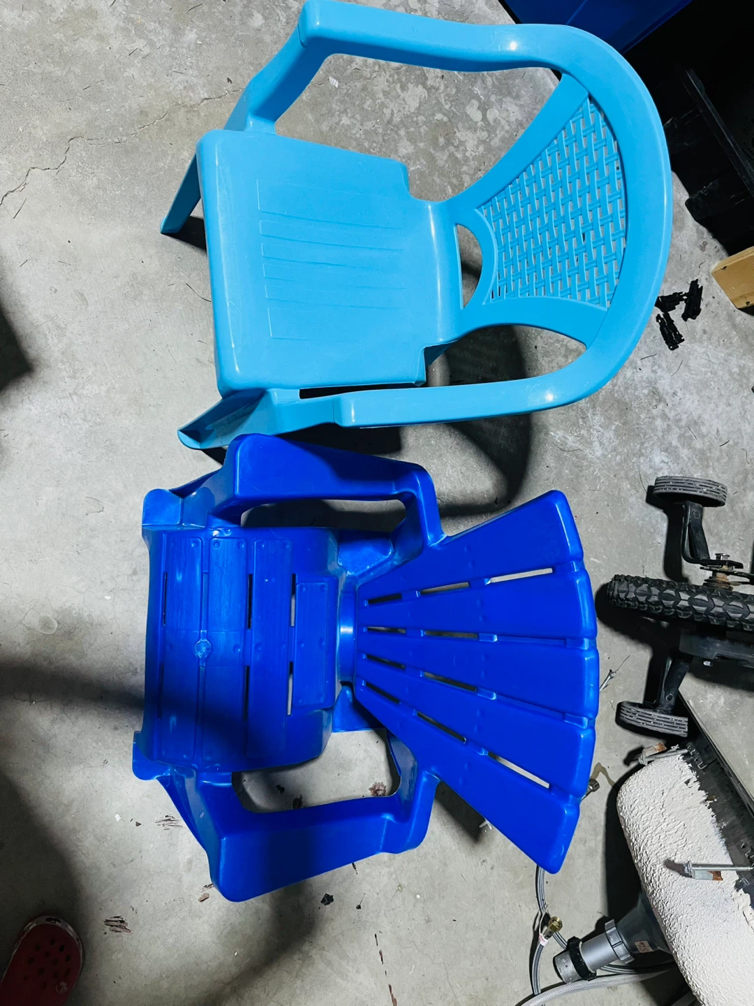 Kids' Blue Plastic Chairs - Set of 2