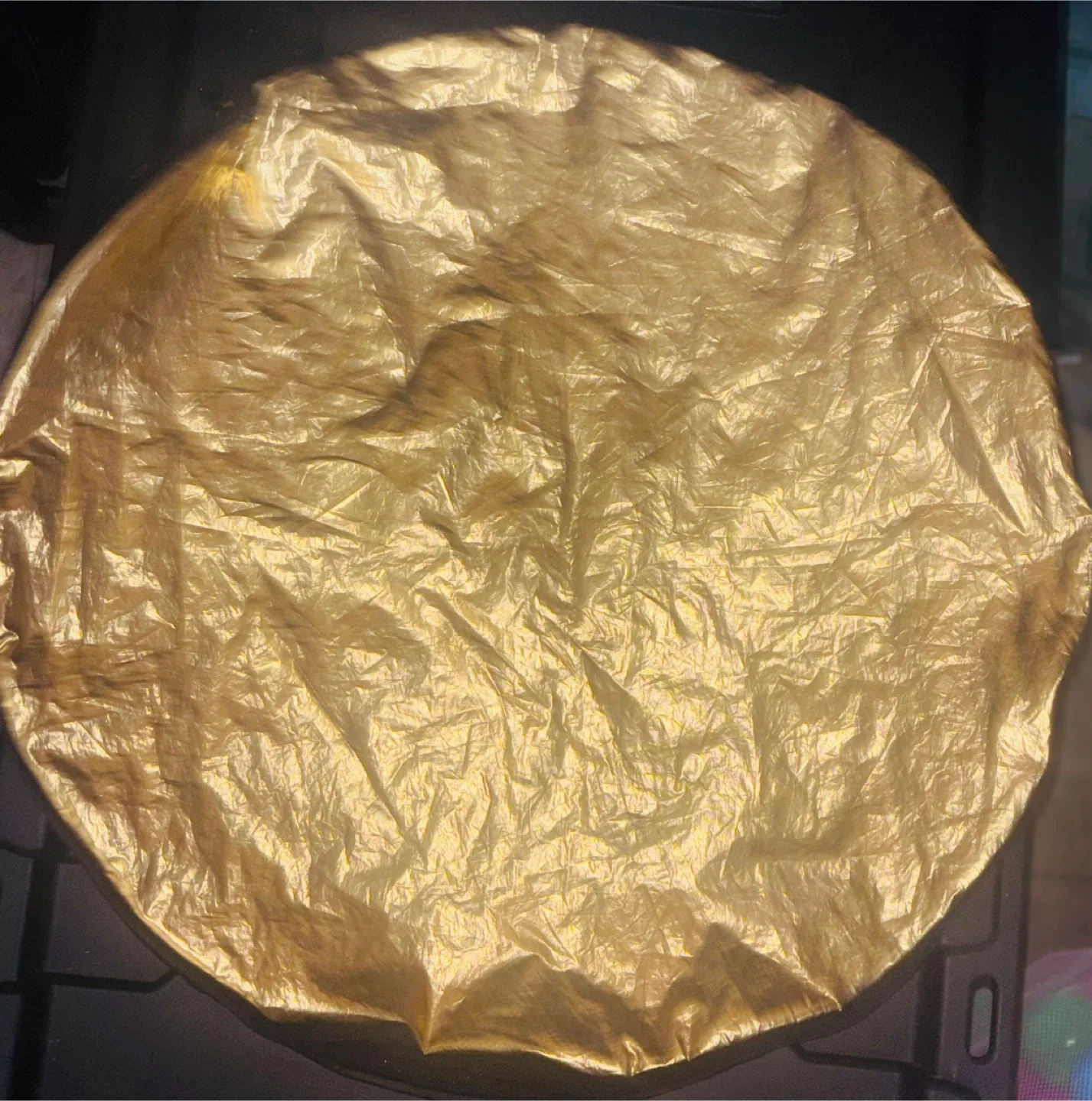 Gold Circular storage bag