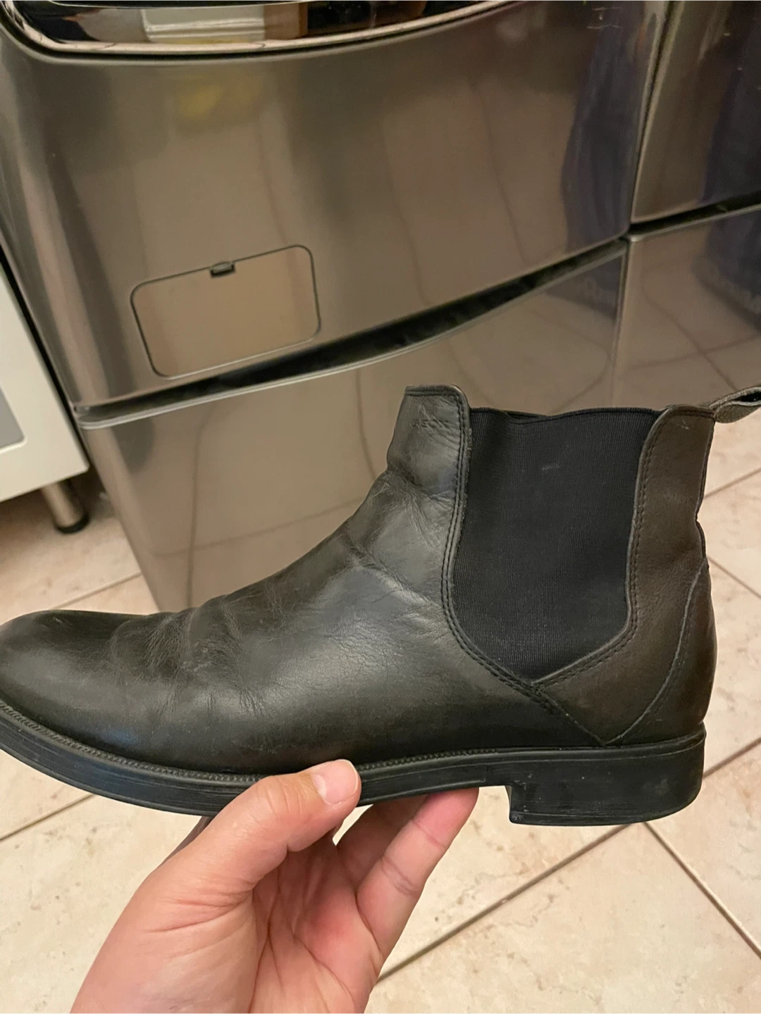 Geox Black Leather Ankle Boots Size 43 - photo 3