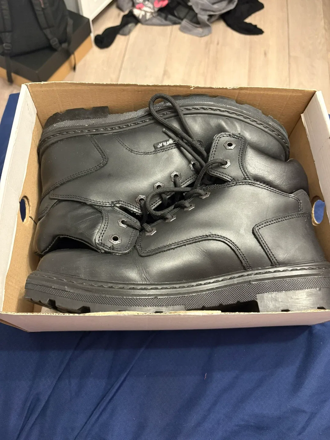 NEW Cofra Leader Black Work Boots w/ Memory Foam Insole - Size 9