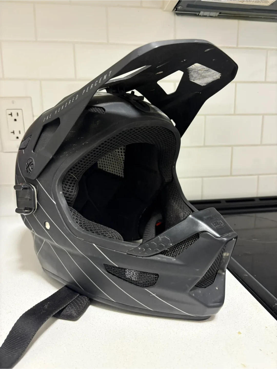 100% Trajecta Full Face Helmet - Black