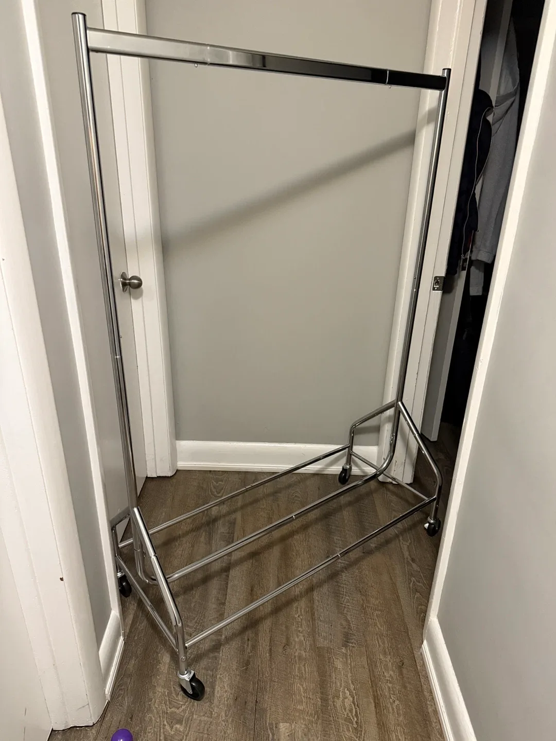 Rolling Garment Rack - Chrome Finish image indicator(9)