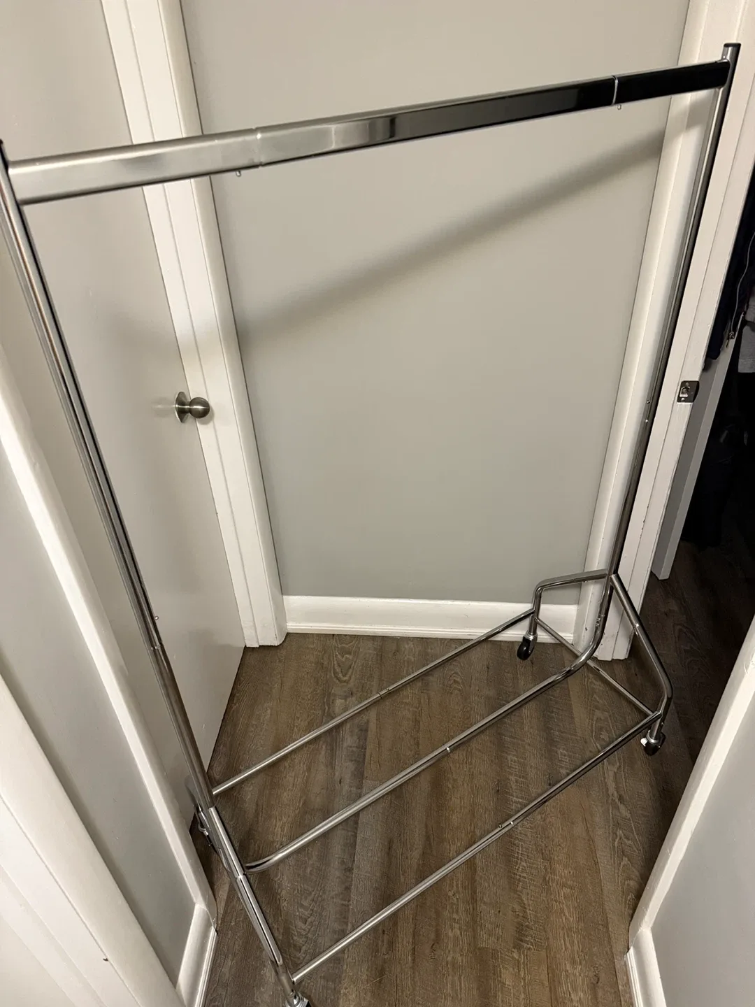 Rolling Garment Rack - Chrome Finish image indicator(10)