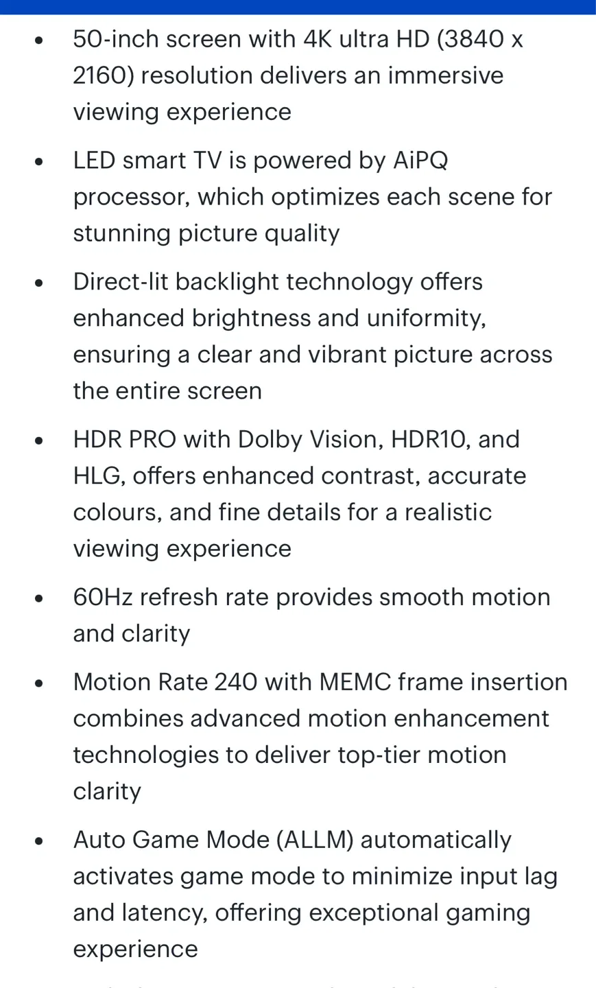 TCL 50" 4K UHD HDR Smart Google TV image indicator(5)