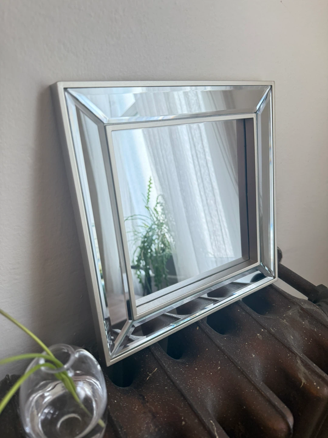 Small square mirror w/ mirrored frame - photo 3