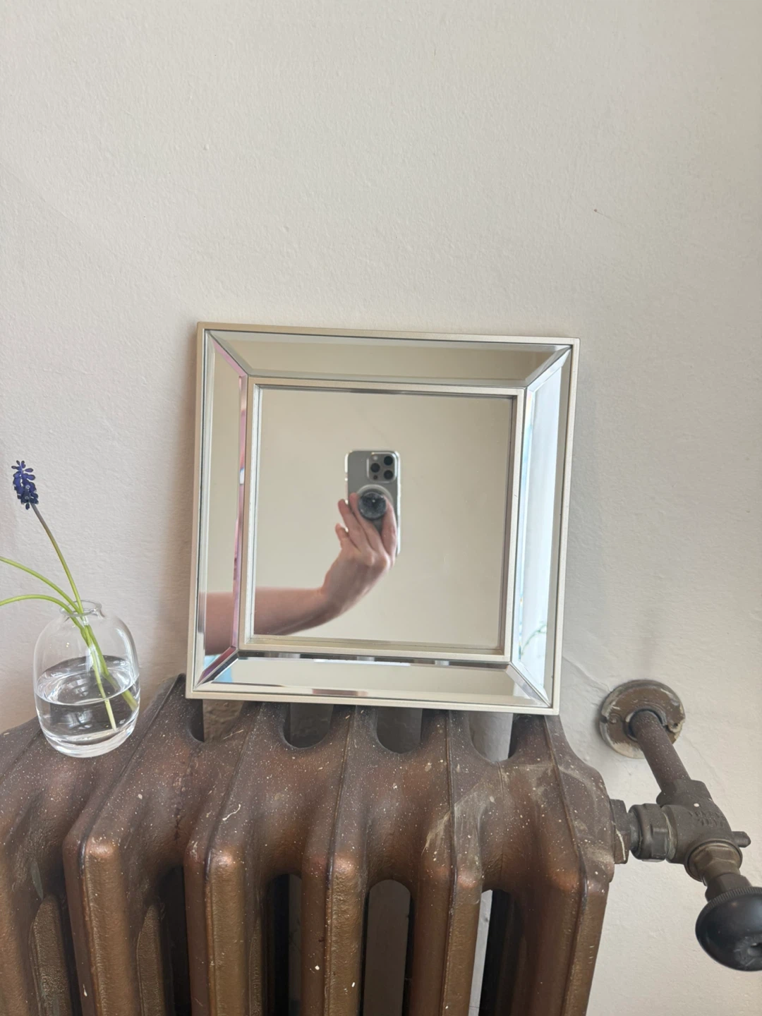 Small square mirror w/ mirrored frame - photo 2