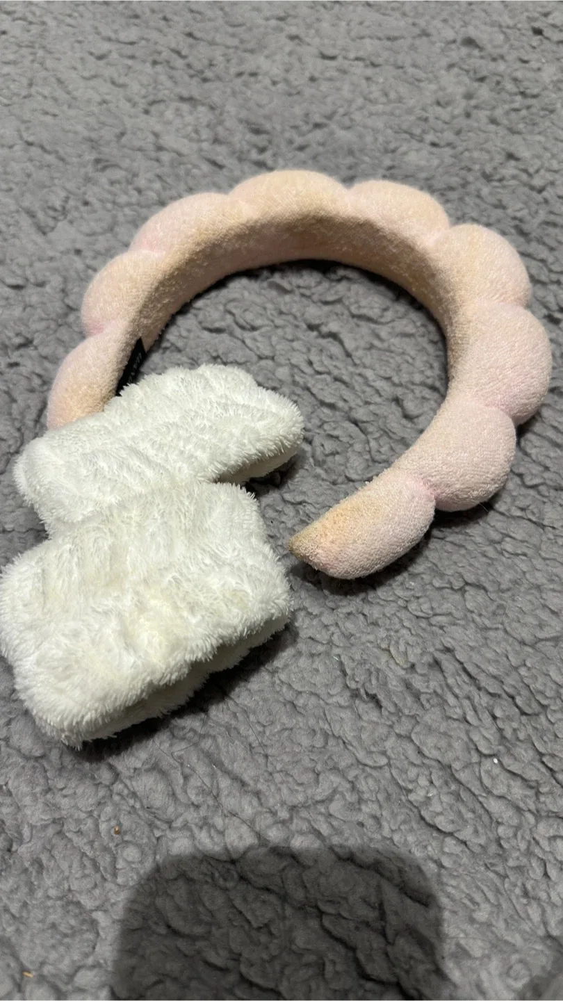 Pink Headband and Wristband Set