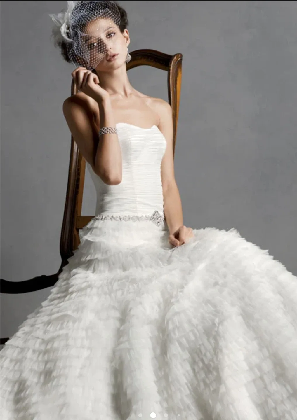 David's Bridal Ivory Wedding Dress