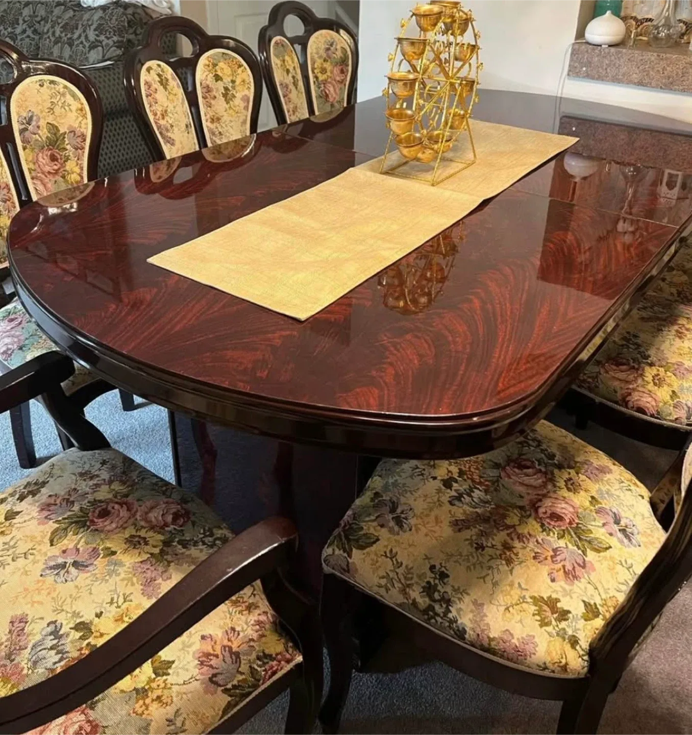 Dining Table Set with China Cabinet