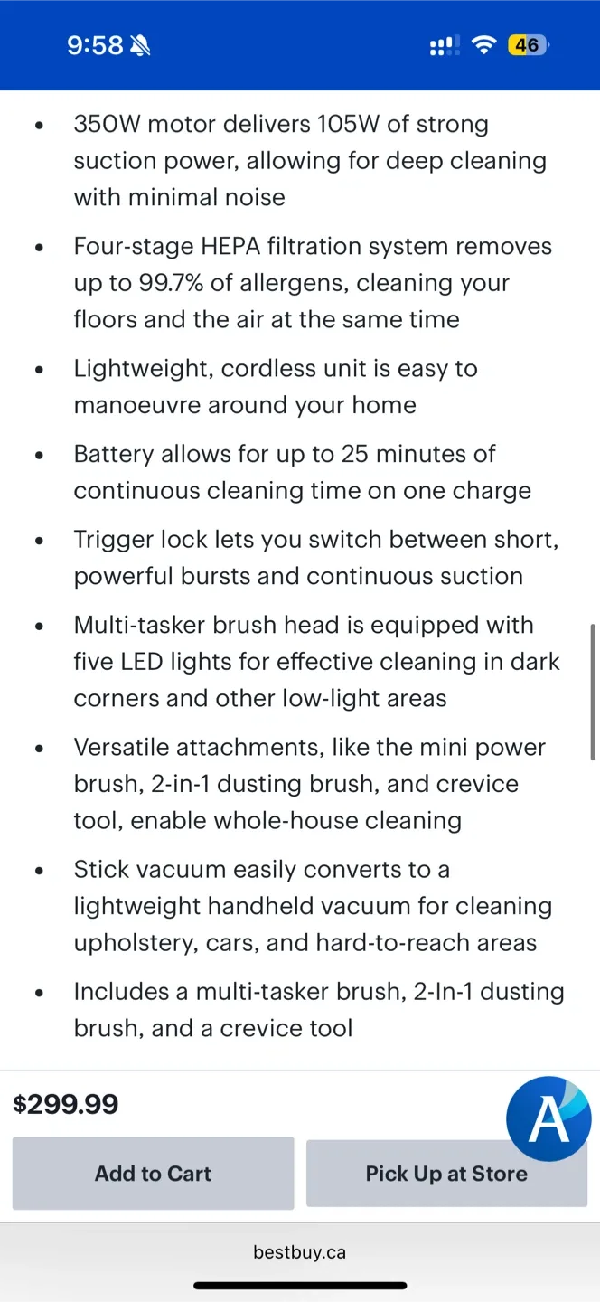 Tineco PWRHERO 10S Cordless Stick Vacuum - Rose Gold image indicator(3)