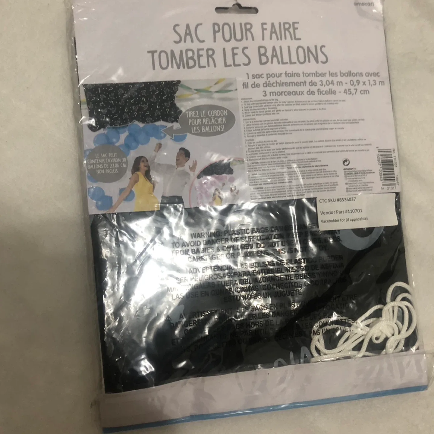 Amscan Gender Reveal Balloon Drop Bag & Balloon image indicator(5)