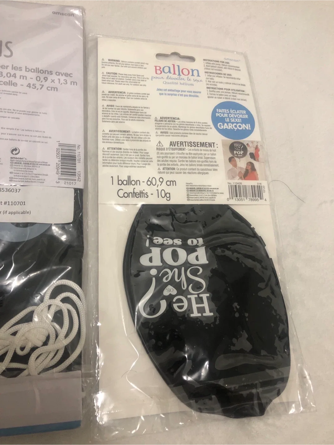 Amscan Gender Reveal Balloon Drop Bag & Balloon image indicator(3)