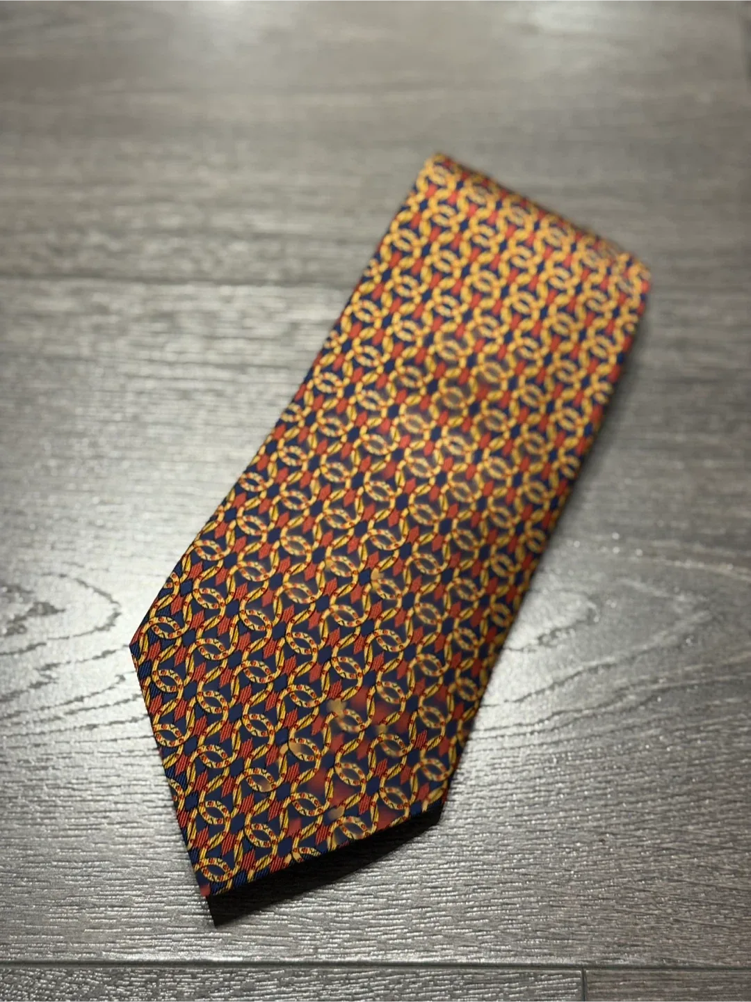 Hermès Paris 100% Silk Tie France orange