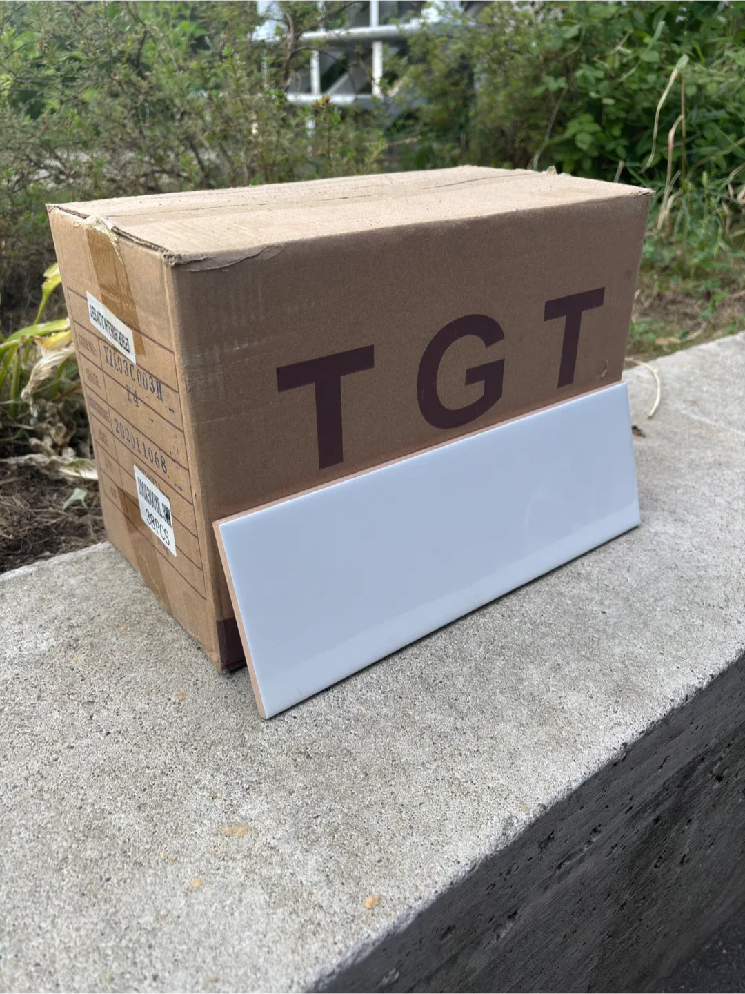 TGT White Ceramic Beveled Subway Tiles - Steal Deal!