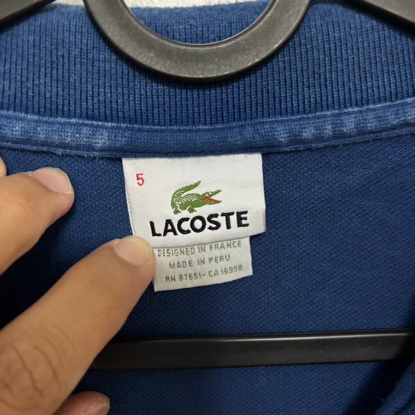 Lacoste Blue Polo Shirt - Size 5 or Large image indicator(2)