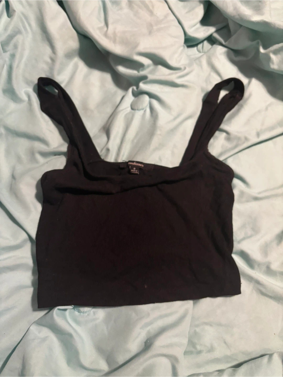 Ambience Black Tank crop Top - Size S