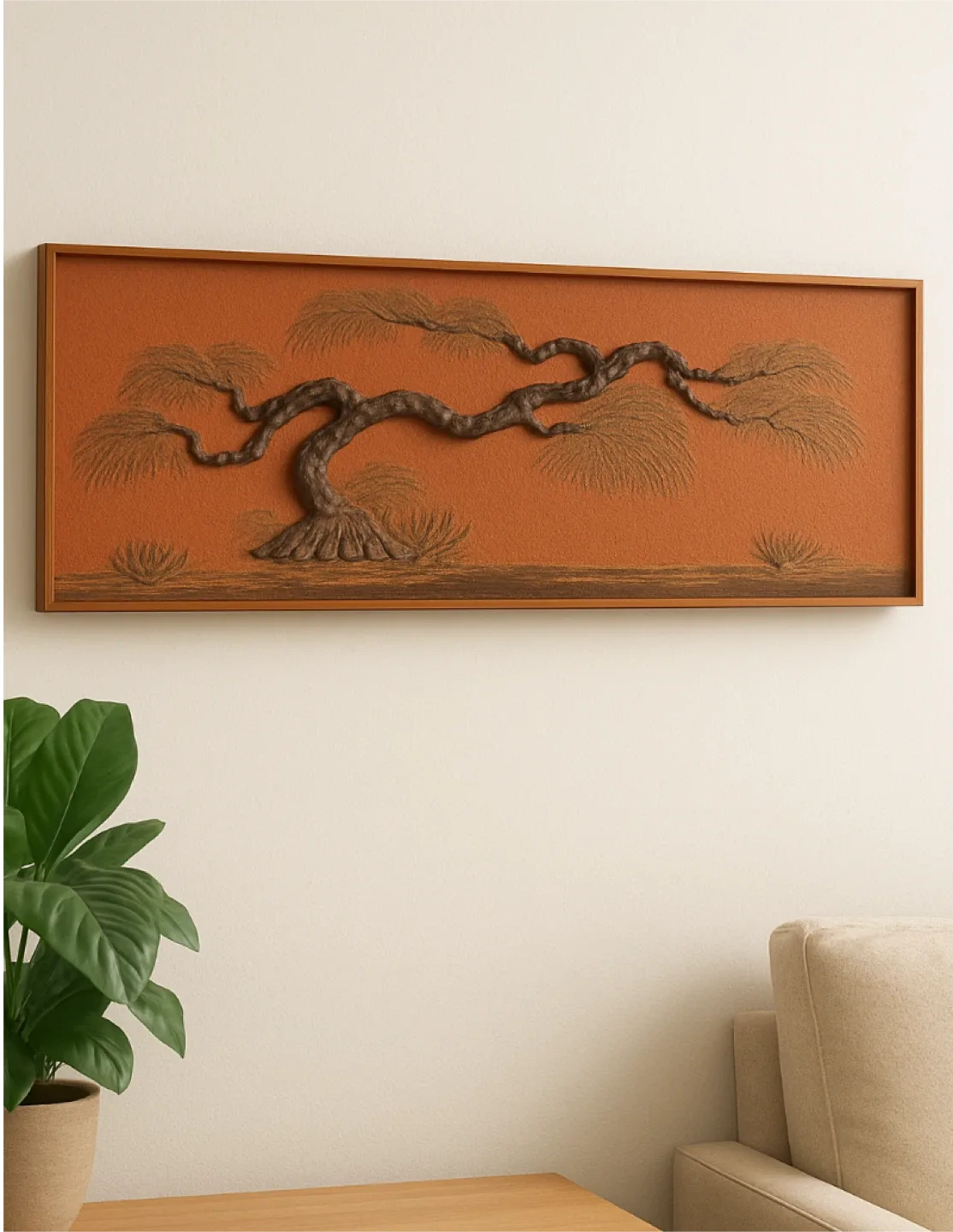 Framed Tree Art, 62" x 23" image indicator(7)