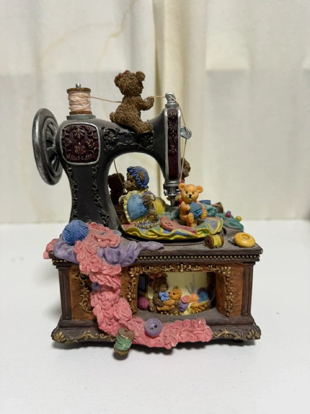 Vintage Twinkle Canada Bear Sewing Machine Music Box – Sankyo image indicator(3)