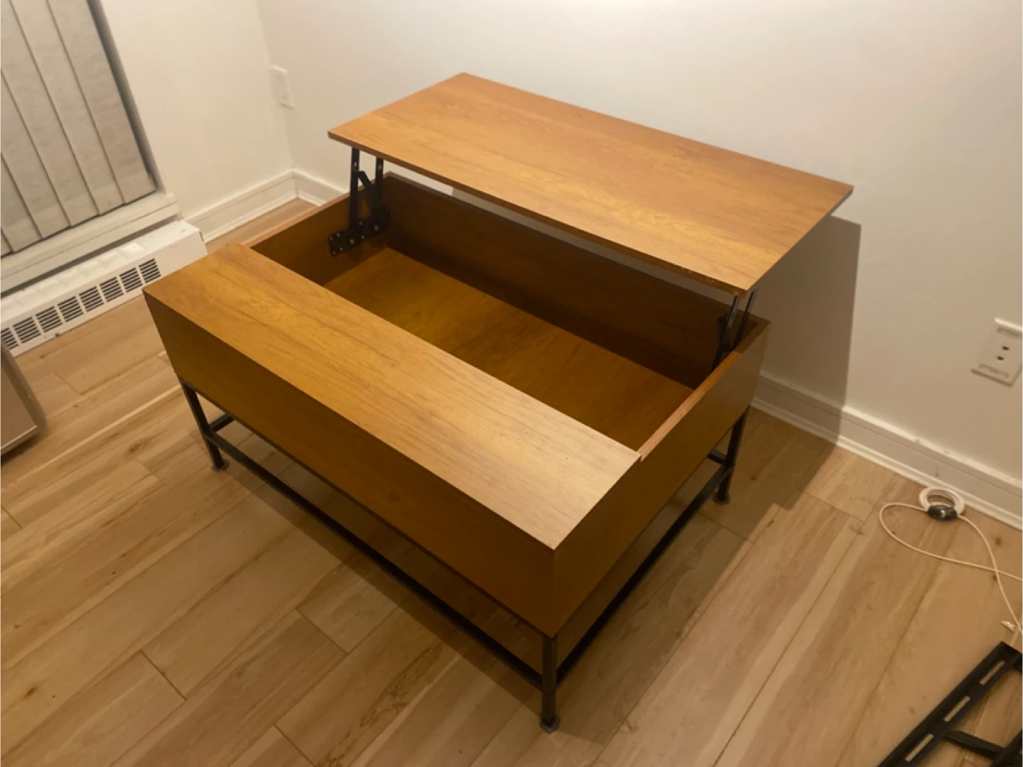 Lift-Top Coffee Table - Wood & Metal Frame - photo 2
