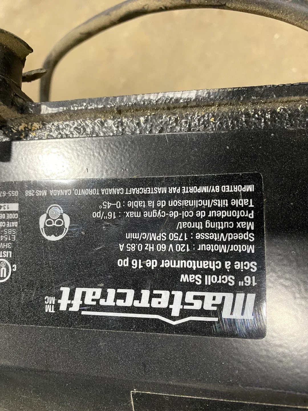 Mastercraft 16" Scroll Saw image indicator(6)