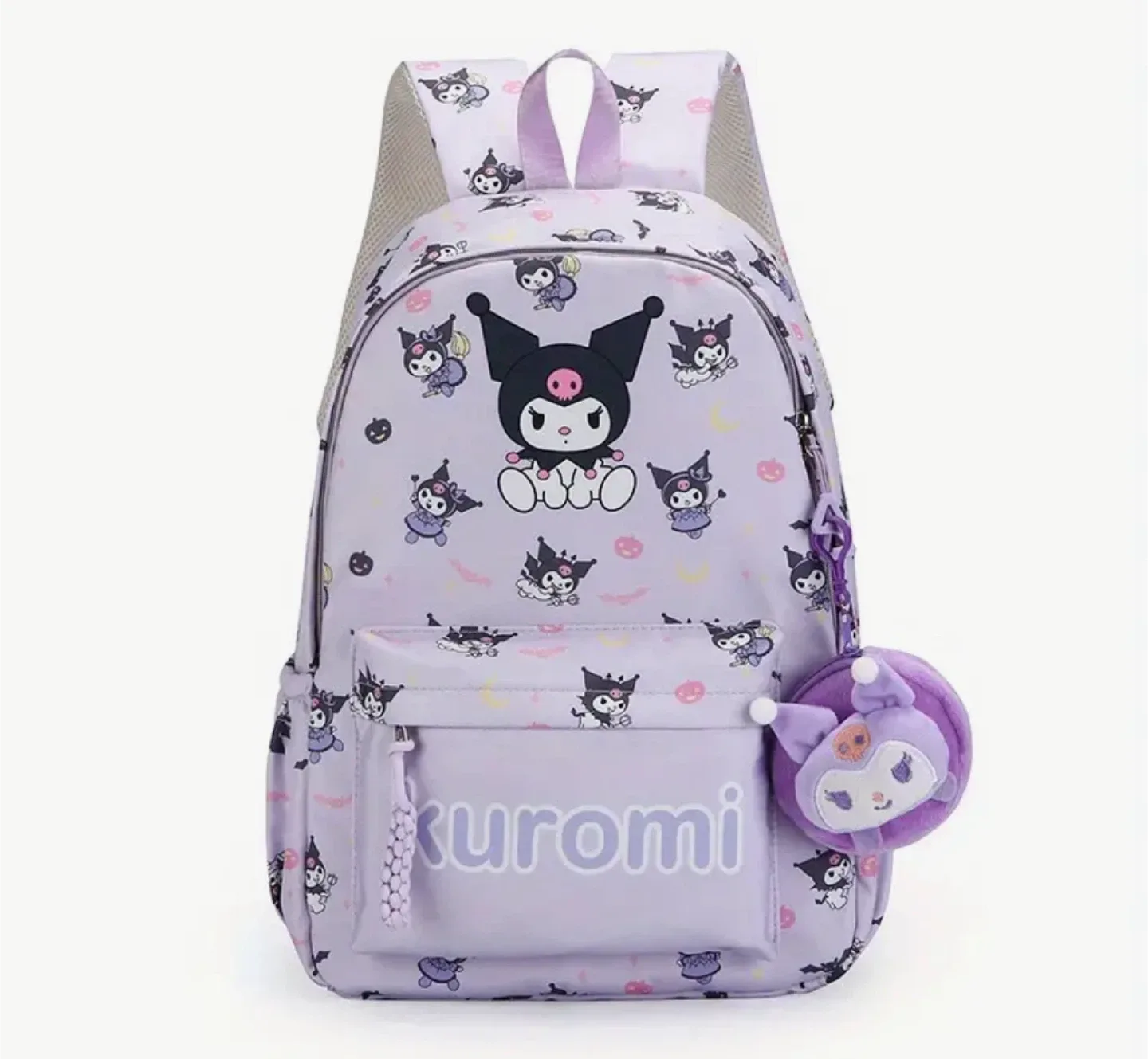 Kuromi Backpack with Plush Charm