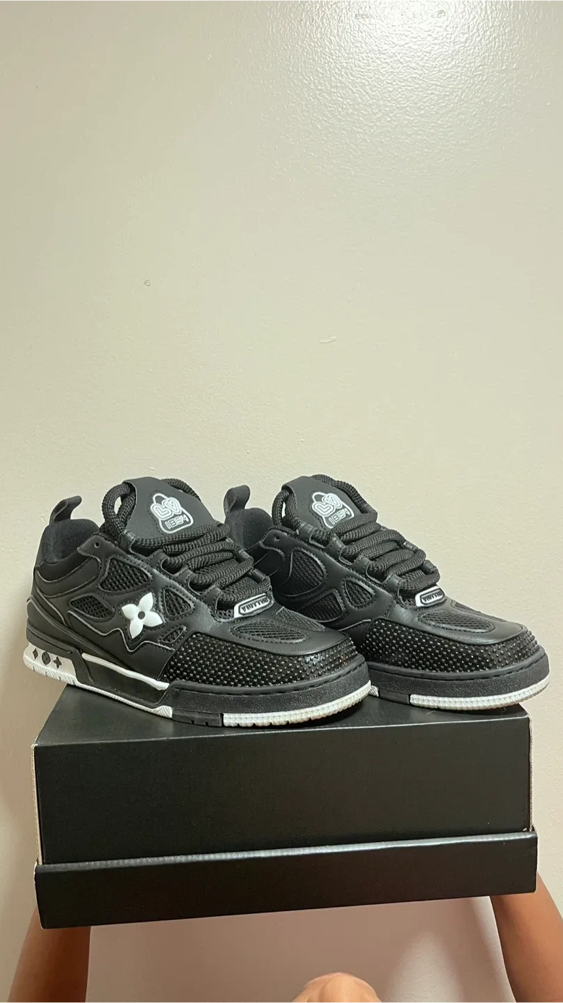 Louis Vuitton Black Skate Sneakers Size 8 image indicator(4)