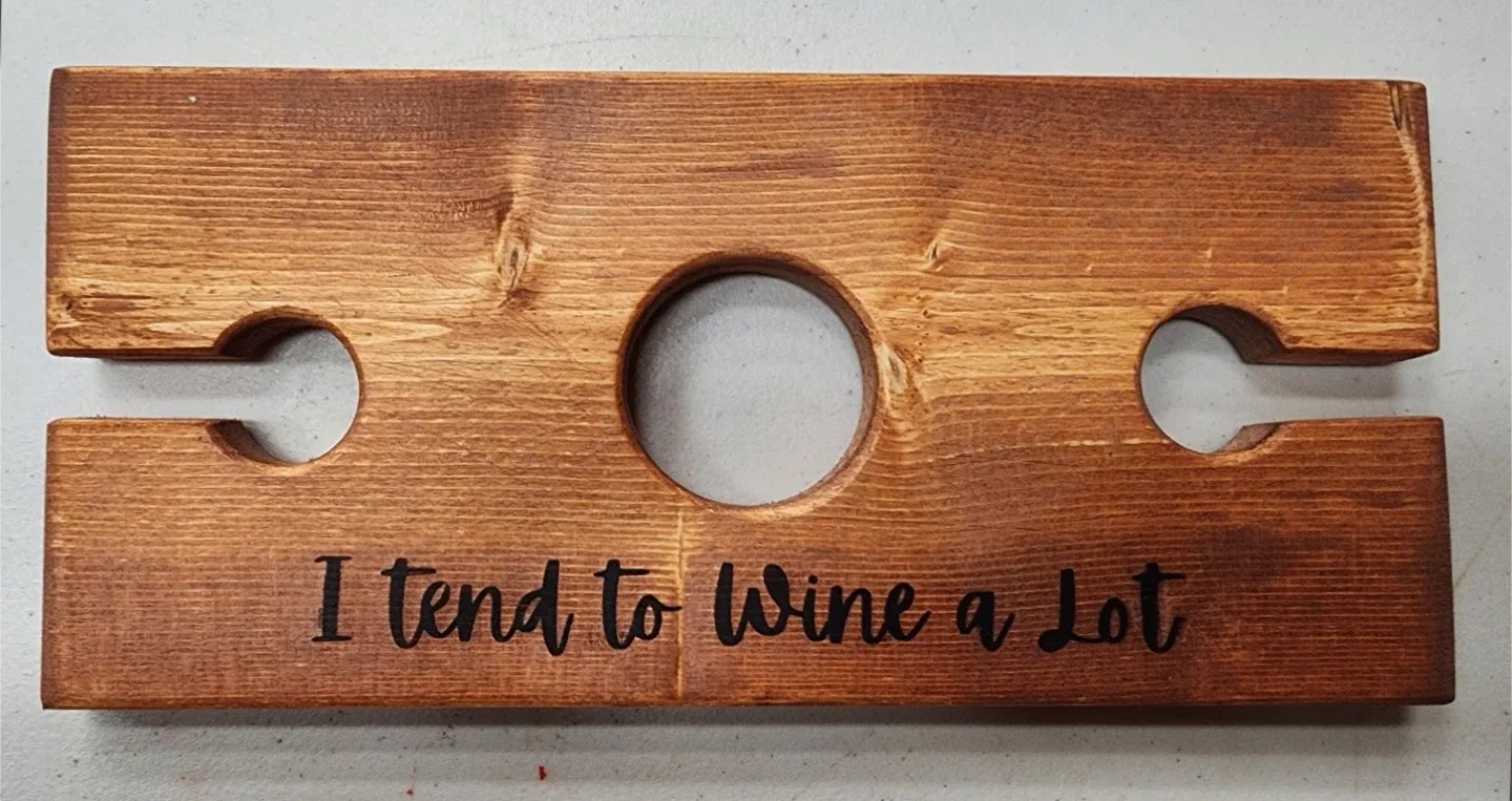 Wooden Wine Glass Holder image indicator(2)