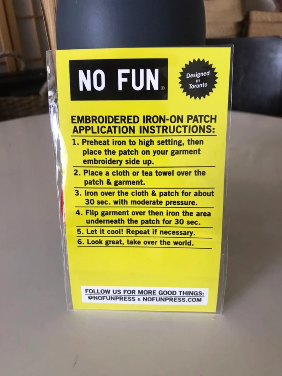 “NO FUN” Brand Butterfly Patch +Free “destructible” Sticker! image indicator(2)