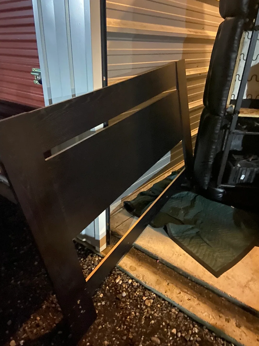 Black Headboard Queen with frame