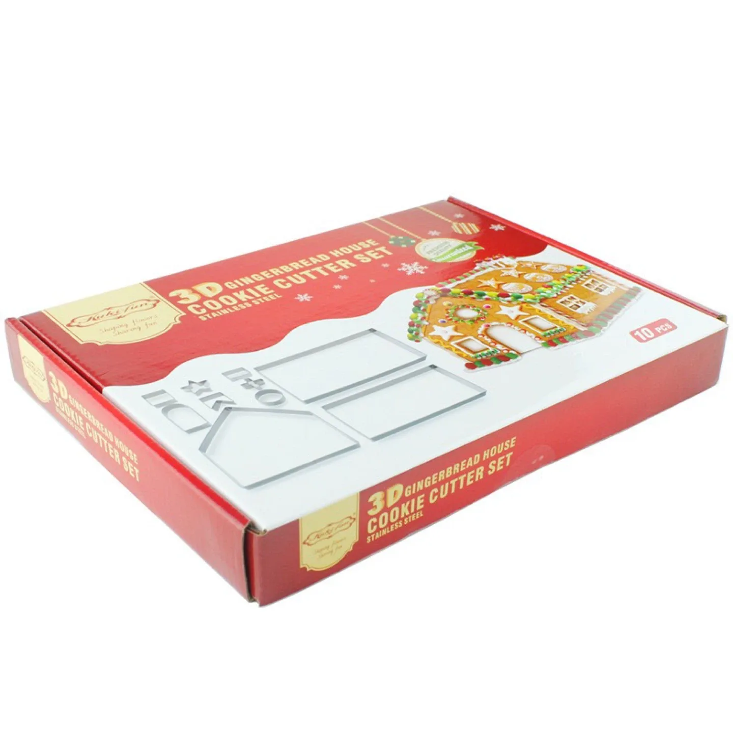 3D Gingerbread House Cookie Cutter Set - New image indicator(2)