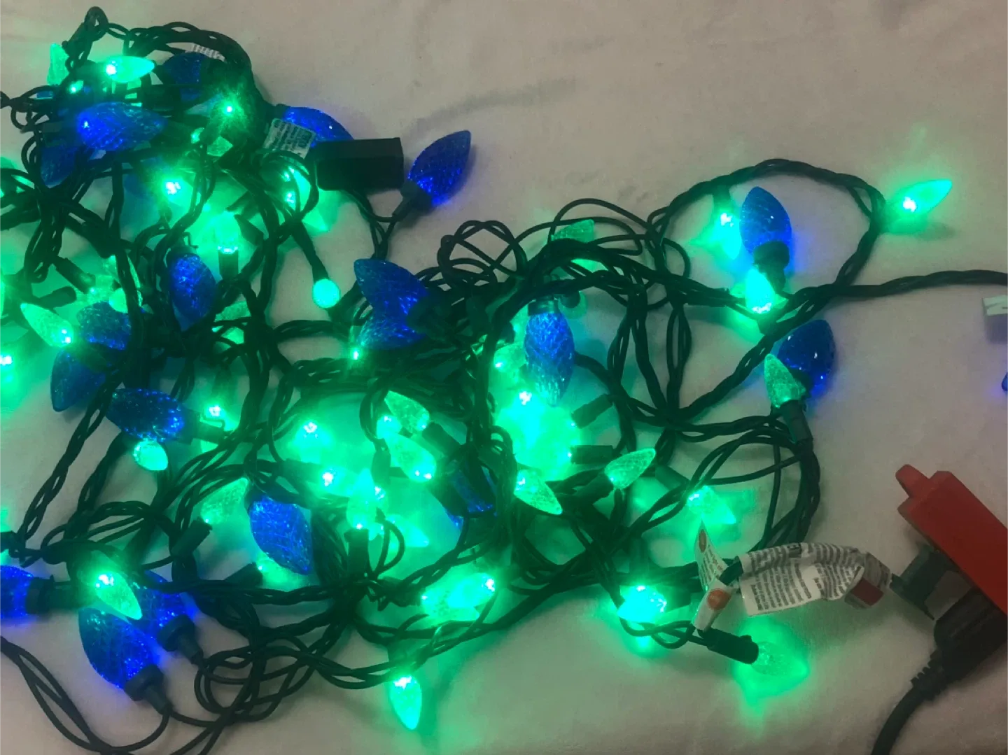 Blue & Green Christmas Lights