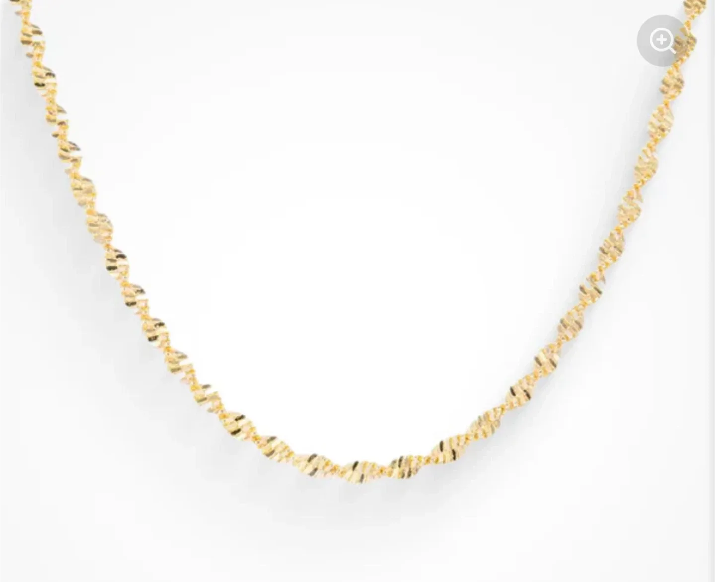 Gold twisted Necklaces
