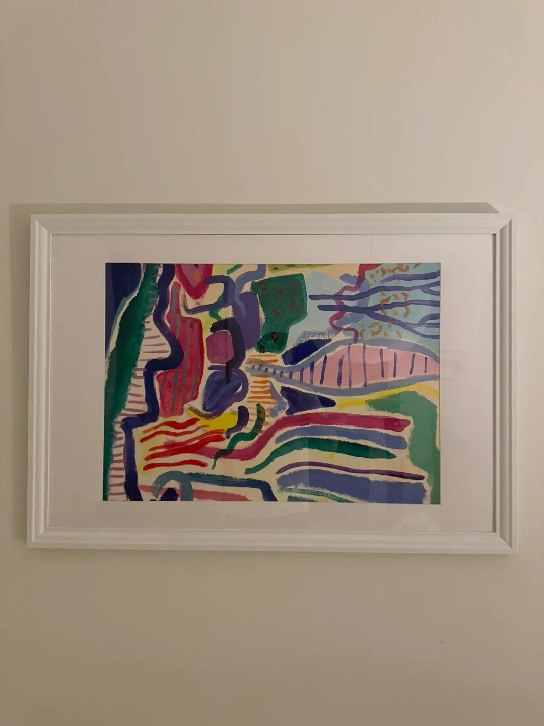 Colourful print with frame