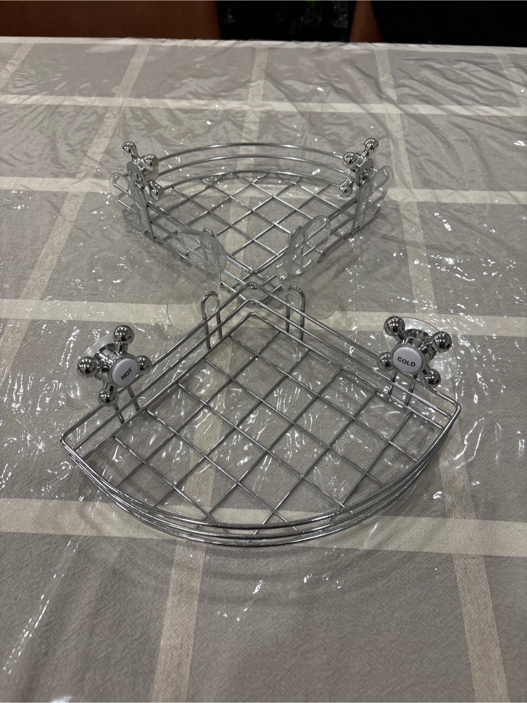 Chrome Corner Shower Caddies - Set of 2