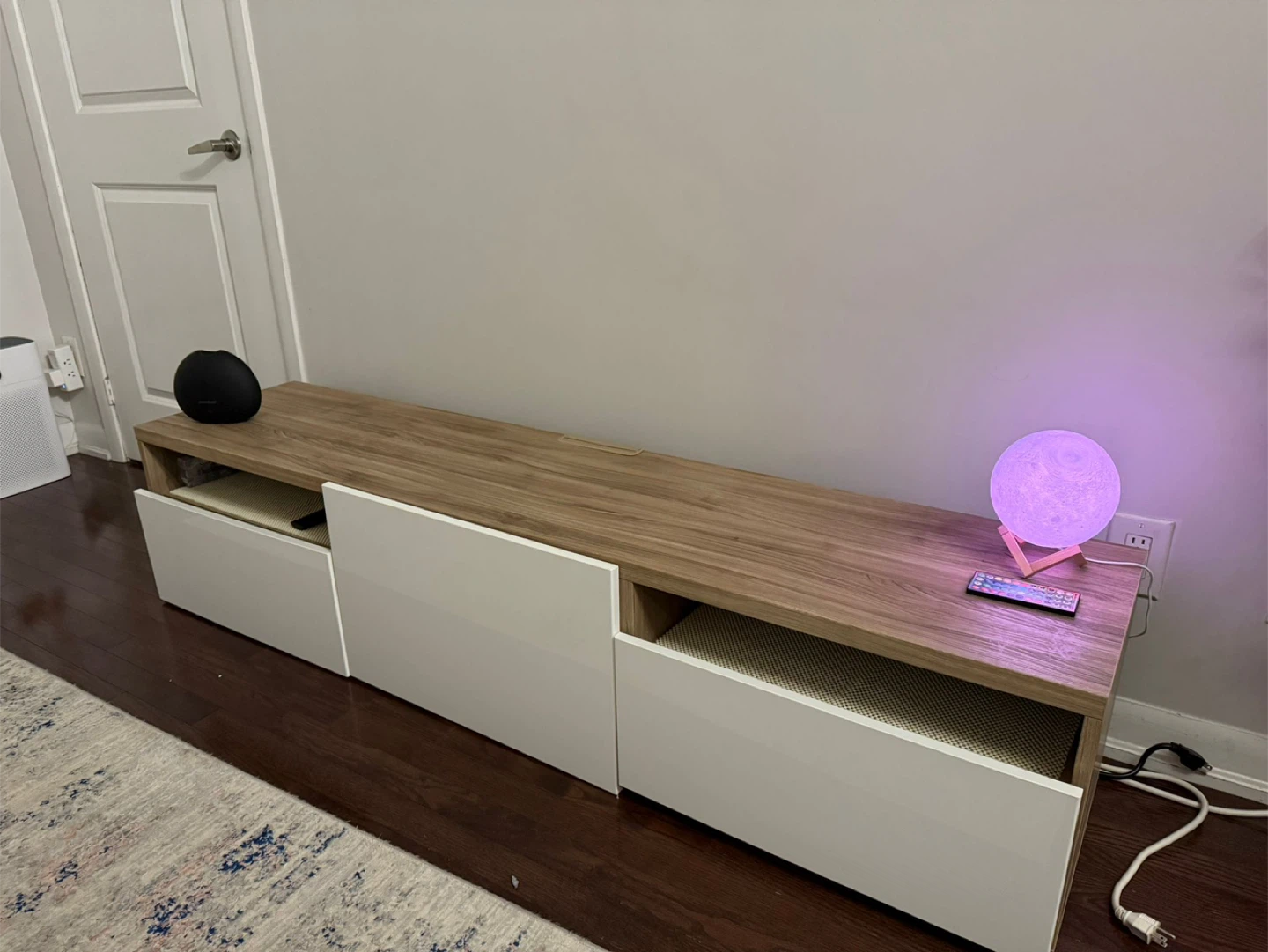 Wood & White TV Stand - photo 2