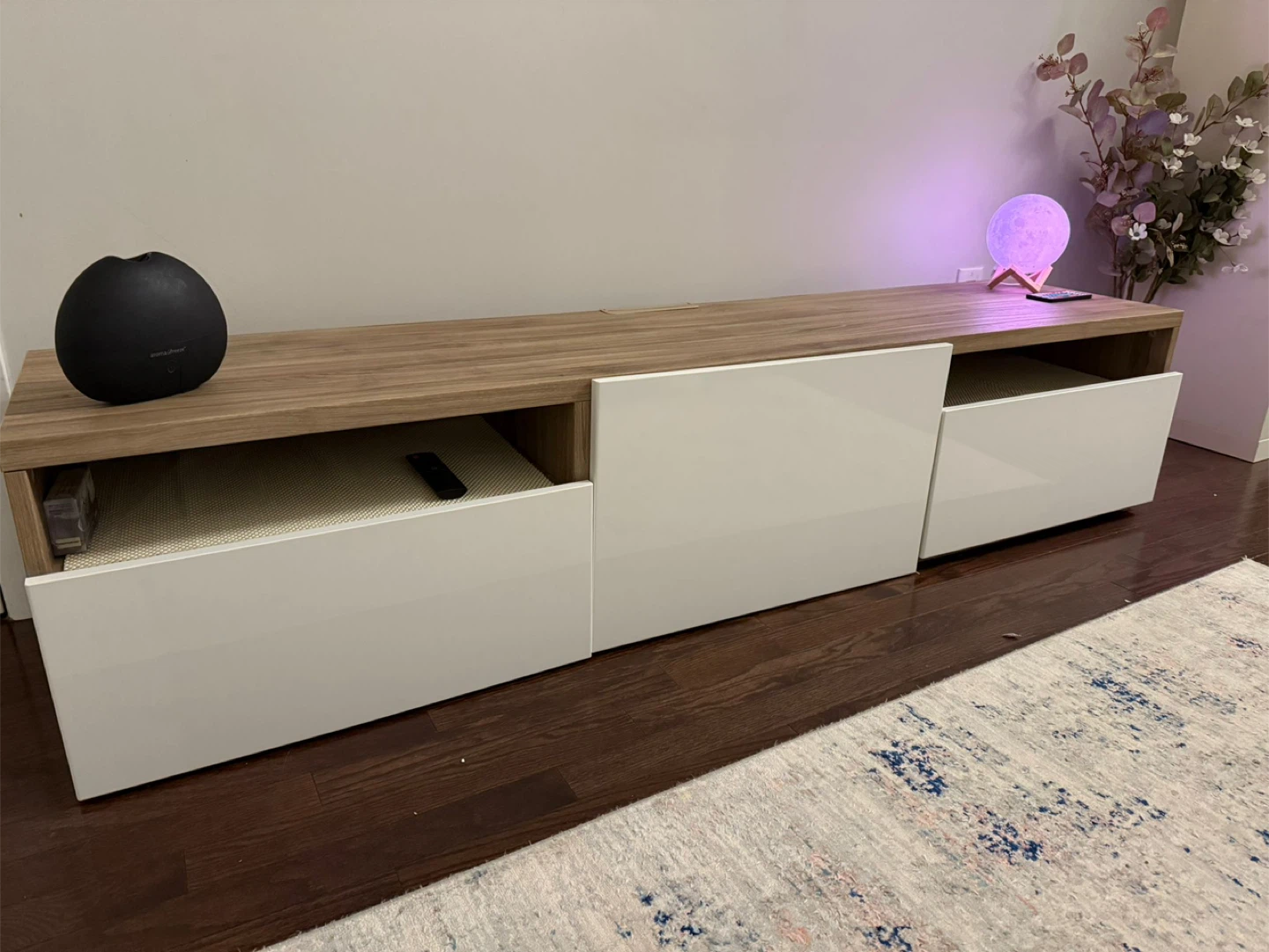 Wood & White TV Stand - photo 3