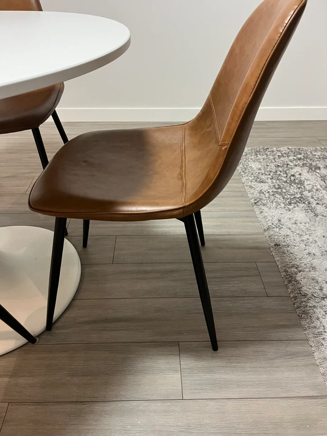 Brown Leather Dining Chairs - Set of 4 image indicator(2)