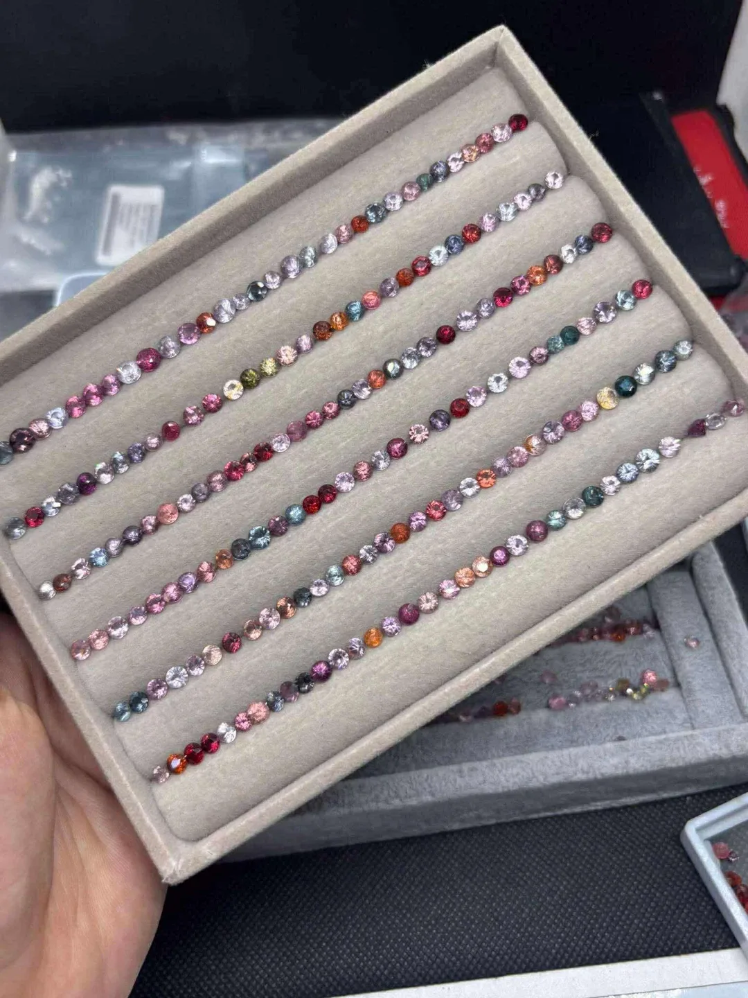 Multi-Color Spinels, Round Cut, 0.37 Carats per unit. 73 Carats.