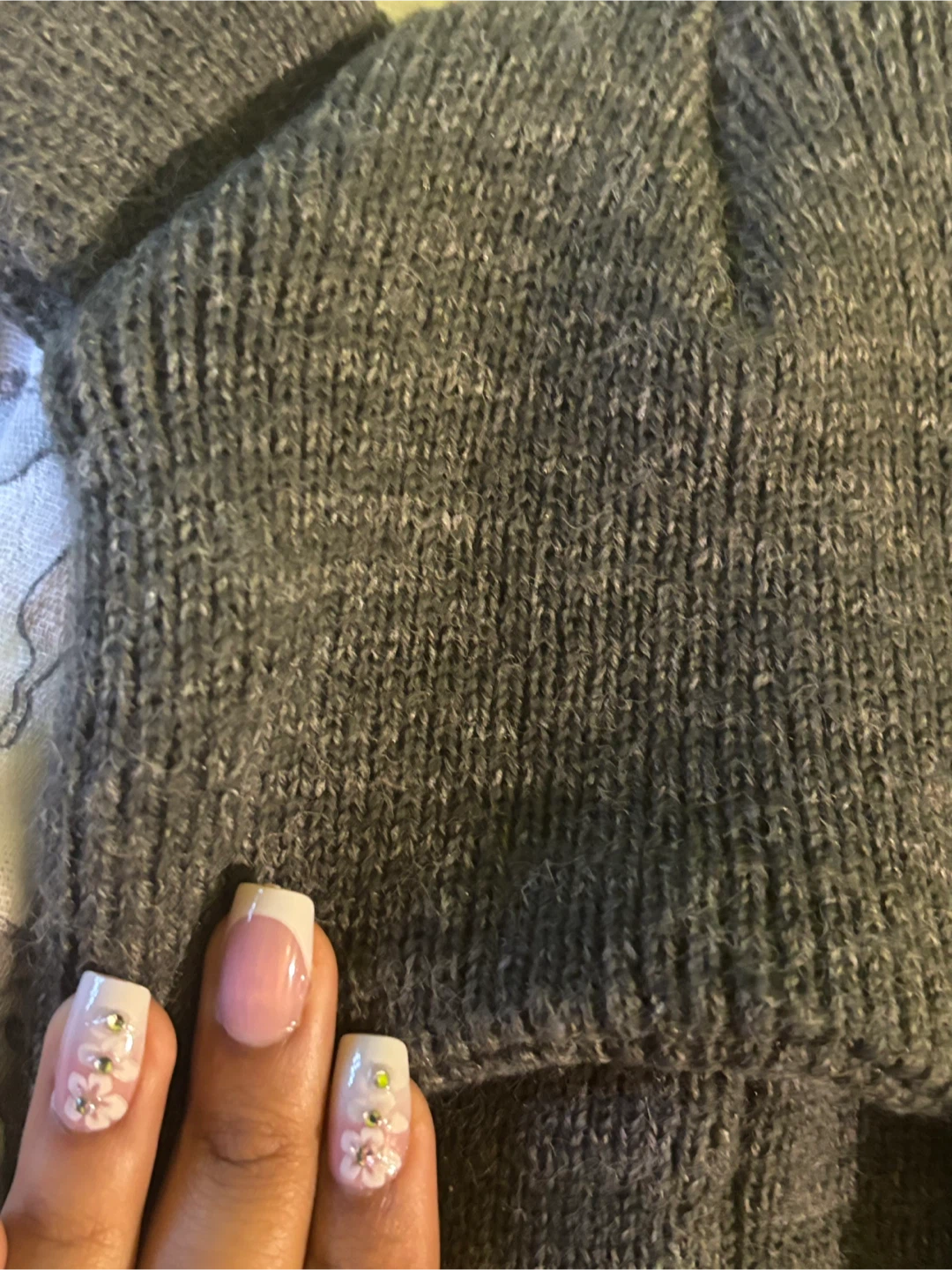 Bear Ear Knit Ski Mask - Gray - photo 3
