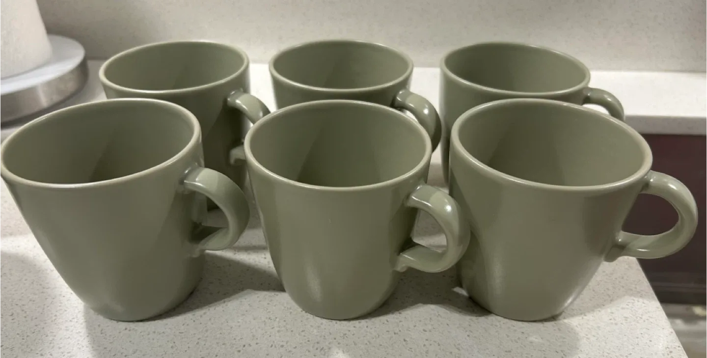 Set of Six Ikea Mugs