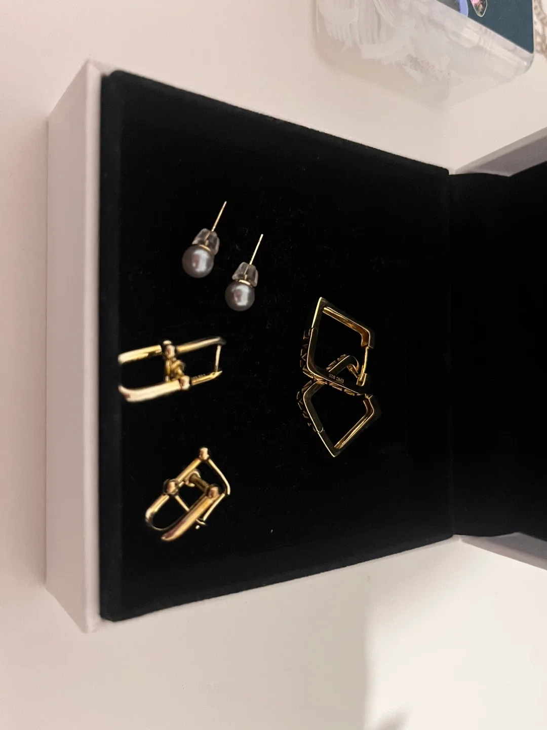 NEW Gold-Plated S925 Sterling Silver Stud Earrings