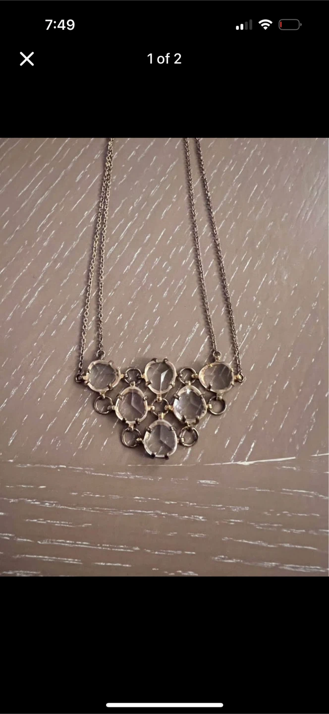 Crystal and Gold Necklace