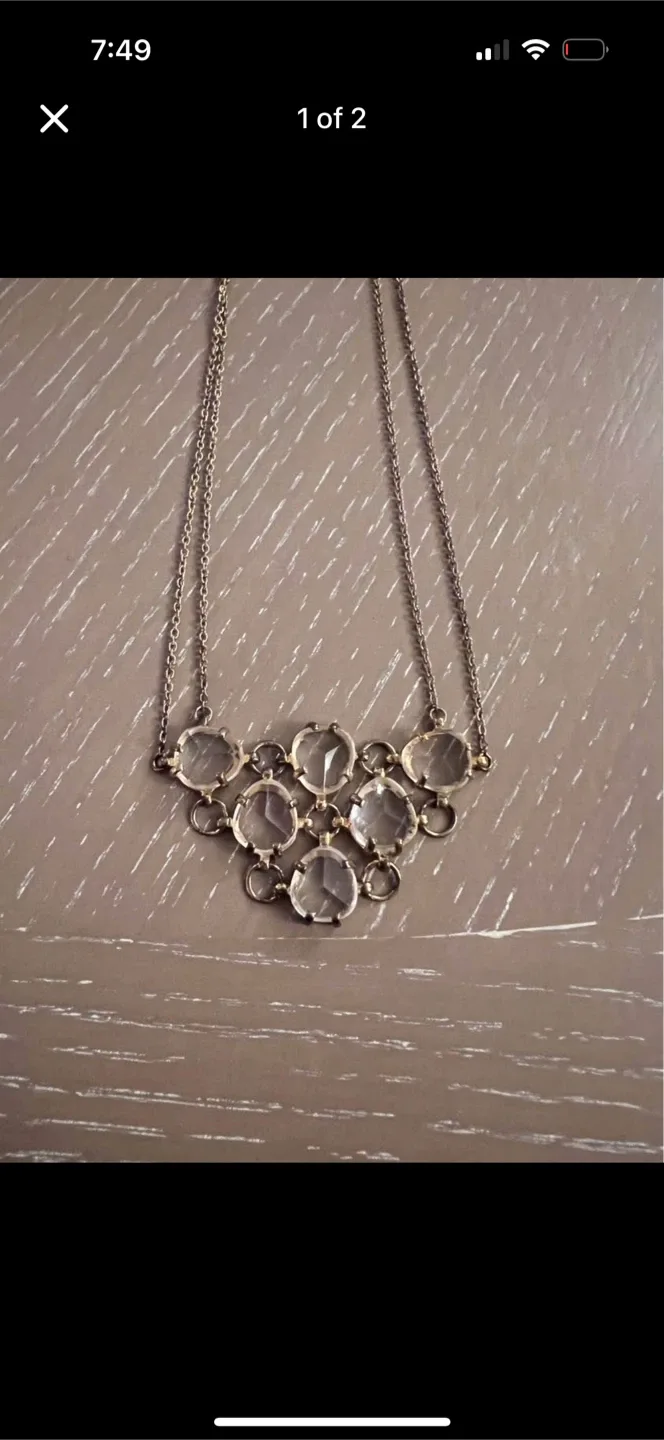 Crystal and Gold Necklace