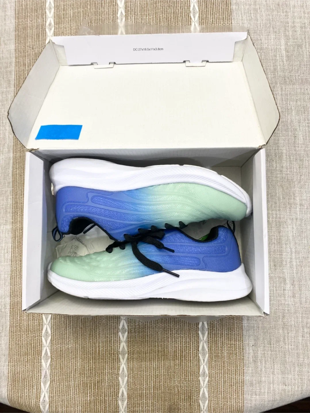 Dream Pairs Kids Sneakers - Blue/Green, Size 1