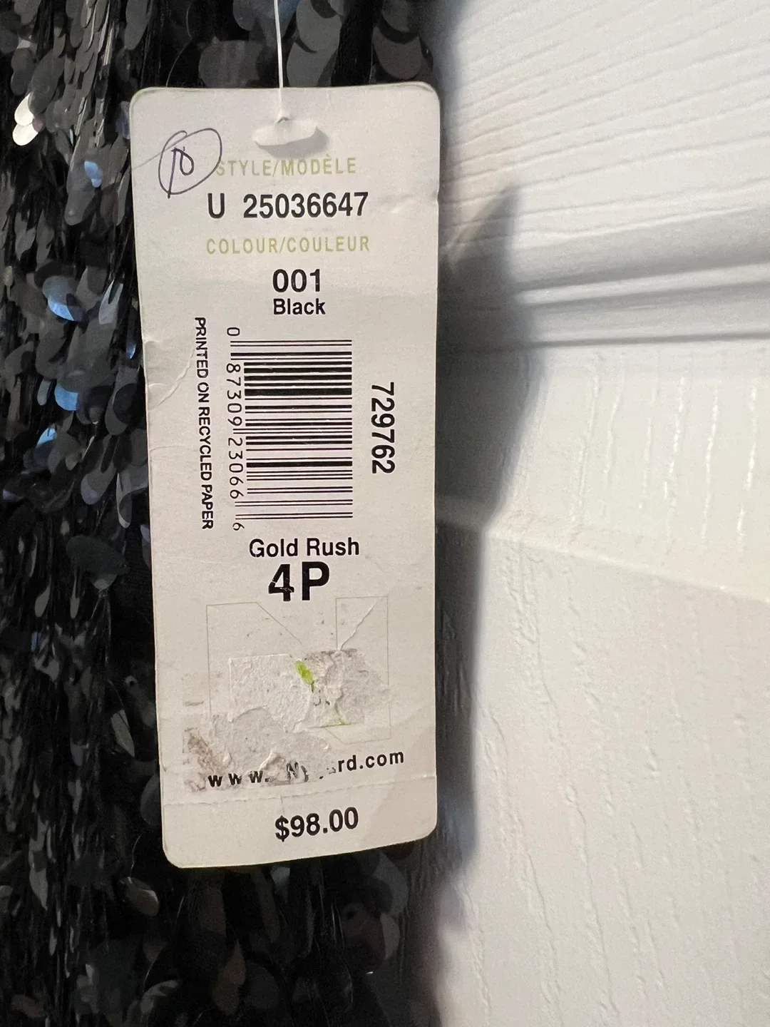 Bianca Nygard Black Sequin Dress - Size 4P image indicator(2)