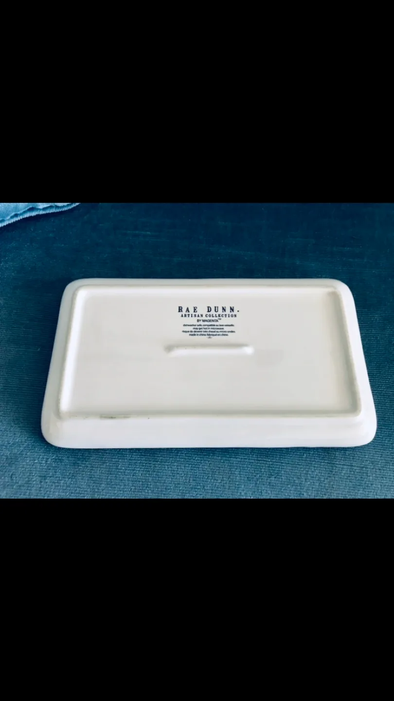 NEW Porcelain Tray/Dish, CALM etched. Jewelry, Dessert, Decor… image indicator(3)